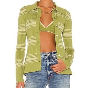 Song of Style Women’s Sutton Cardigan in Matcha Green Sz XS